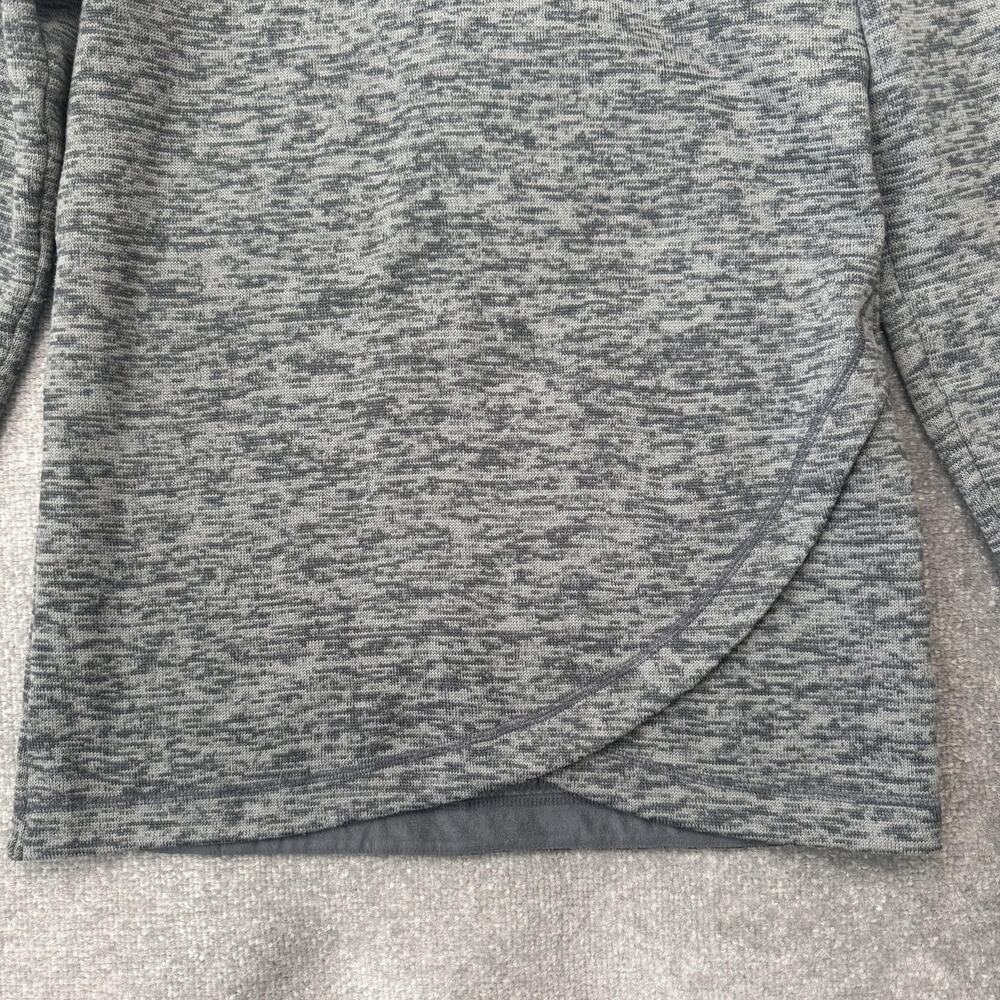 Lands' End Sweatshirt Womens Small Gray Cowl Neck Fleece Tunic Pullover Top - Picture 3 of 8